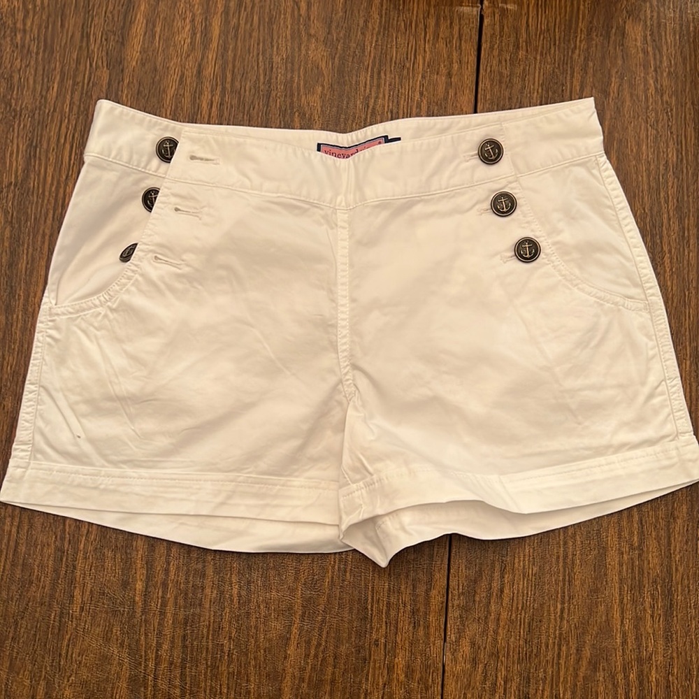 Nautical Vineyard Vines Shorts with Anchor Button Detail